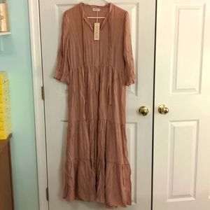 Roolee Fiona Blush Ruffle Dress (L)